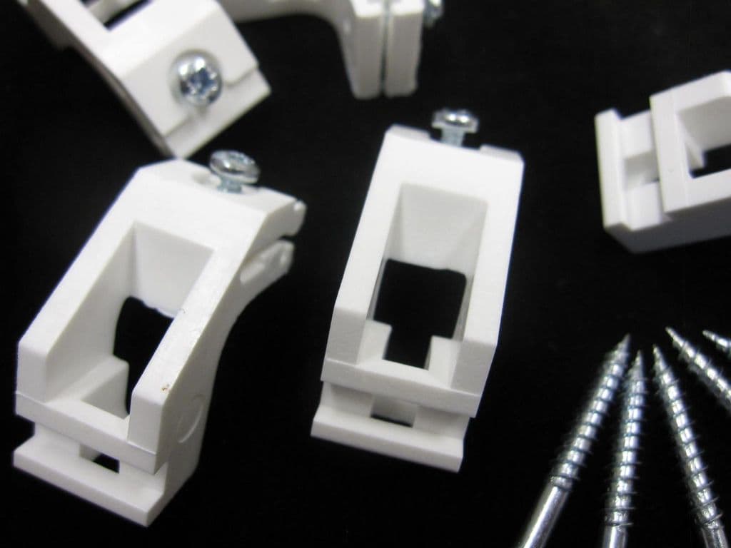 5 HARRISON DRAPE CURTAIN TRACK BRACKETS White silver drape rail